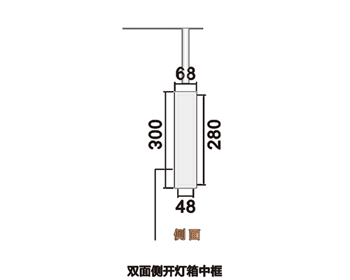 河北双面侧开灯箱中框